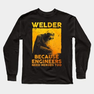 Best Welding Art Men Dad Migtig Welder Lover Metal Workers Long Sleeve T-Shirt